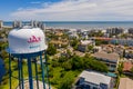 Jax Beach water tower shot with aerial drone