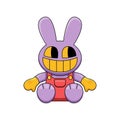 Jax bunny from The Amazing Digital Circus isolated on white background. Jax amazing digital circus vector clip art