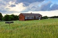 Summer Thunderstorms over an Old Abandoned Building in the Historic Town of Jay Em Wyoming. Royalty Free Stock Photo