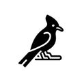 Black solid icon for Jay, bird and animal