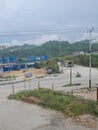 Jayapura, Indonesia: an aerial view of residential areas above the natural heights on the Indonesian highway jayapura