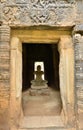 Jayavarman VII staute in phimai stone castle Royalty Free Stock Photo