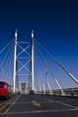 Jaywalking across Nelson Mandela Bridge Royalty Free Stock Photo