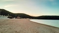 Jaz Beach near Budva at evening Royalty Free Stock Photo
