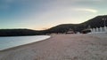 Jaz Beach near Budva at evening Royalty Free Stock Photo