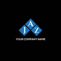 JAZ letter logo design on BLACK background. JAZ creative initials letter logo concept. JAZ letter design