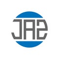 JAZ letter logo design on white background. JAZ creative initials circle logo concept. JAZ letter design