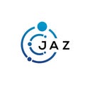 JAZ letter technology logo design on white background. JAZ creative initials letter IT logo concept. JAZ letter design