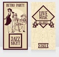 jazz band on party posters