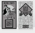 Jazz band on party posters