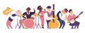 Jazz band vector colorful illustration Royalty Free Stock Photo