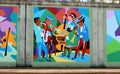 Jazz and Blues Band Mural On James Road in Memphis, Tennessee.