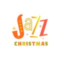 Jazz Christmas hand drawn flat color vector icon Royalty Free Stock Photo