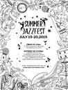 Jazz concert vector poster template