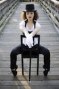 Jazz Dancer Sitting in Chair