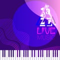 Jazz Festival Live Music Concert Poster Advertisement Banner Royalty Free Stock Photo