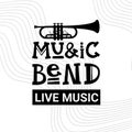 Jazz Festival Live Music Concert Poster Advertisement Retro Banner Royalty Free Stock Photo