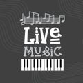 Jazz Festival Live Music Concert Poster Advertisement Retro Banner Royalty Free Stock Photo