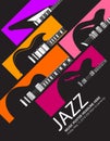 Jazz festival music background with a generic guitars