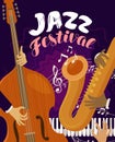 Jazz festival. Musical festival, live music concept. Vector illustration