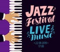 Jazz festival poster. Live music, concert concept. Vector illustration