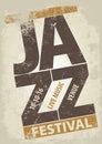 Jazz Festival Poster Template Royalty Free Stock Photo