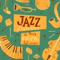 Jazz festival poster Royalty Free Stock Photo