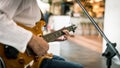 Jazz guitar solo Royalty Free Stock Photo