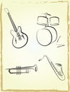 Jazz instruments set