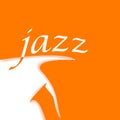 Jazz Logo Design. Saxophone Shape