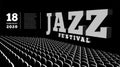 Jazz music festival. Concert Hall. Vector 3d illustration.