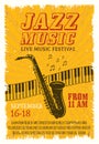 Jazz Music Festival Poster Royalty Free Stock Photo