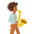 Jazz musician. Vector. Cartoon