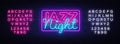 Jazz Night neon sign vector. Jazz Music design template neon sign, light banner, neon signboard, nightly bright Royalty Free Stock Photo