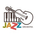 Jazz orchestra musical art vector poster