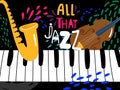 Jazz piano poster. All that jazz music festival vector background