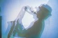 Jazz player Royalty Free Stock Photo