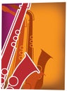 Jazz Sax Blast Red_Violet Royalty Free Stock Photo