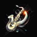 Jazz Saxophone Music abstract bright Royalty Free Stock Photo