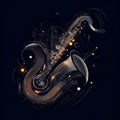 Jazz Saxophone Music abstract Royalty Free Stock Photo