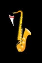 Jazz saxophone player. Abstract vector illustration for jazz poster. EPS 10 format. Royalty Free Stock Photo