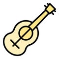 Jazz ukulele icon vector flat