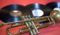 Jazz vinyls, and an ancient trumpet