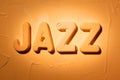 Jazz word - Moulded letters Royalty Free Stock Photo