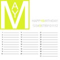 Birthday calendar may