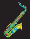 Jazzy colorful music background Royalty Free Stock Photo