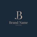 JB logo elegance golden navy luxury