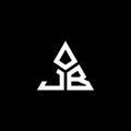 JB monogram logo with 3 pieces shape isolated on triangle
