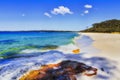 JBay Rock sand wave sky Royalty Free Stock Photo