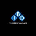 JBD letter logo design on BLACK background. JBD creative initials letter logo concept. JBD letter design.JBD letter logo design on Royalty Free Stock Photo
